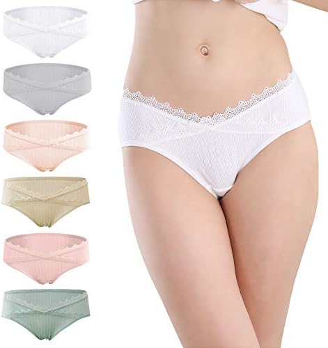 PIDAY Women's Under The Bump Cotton Maternity Hipsters Panties Multi Pack