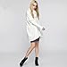 Women's Oversized Pullover Sweater Loose Cowl Neck Long Sleeve Knit Top White One Size