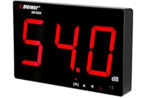 STRNEK 9.6'' Sound Level Meter Tester, 30~130db Sound Level Meter Tester, Large Screen LCD Display Wall Hanging Type Decibel Noise Measuring with Alarm (Sound Level Meter with Data Logger)