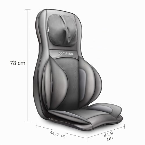 Comfier Back and Neck Massager with Air Compression, Shiatsu Electric Massager with Heat and Rolling, Massage Seat for Whole Body