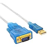 DTECH 10 Feet USB 2.0 to RS232 DB9 Serial Port Adapter Cable with FTDI Chipset Supports Windows 10 8 7 and Mac Linux