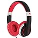 RockPapa I22 Foldable Adjustable On Ear Headphones with Microphone for Kids/Adults iPhone iPad iPod Tablets MP3/4 DVD Computer Black/Red primary