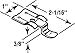 Prime-Line T 8500 3/8 In. x 2-1/16 In. Spring Steel Storm Window Snap Fastener (4 Pack)