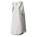 adidas Women's Essentials Linear Loose Tank Top, Medium Grey Heather/Collegiate Navy, Medium