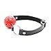 Health Japan (≧▽≦) Soft Open Breathable Leather Mouth Ball Gag, Mouth Gag for Men and Woman SM Adult Game