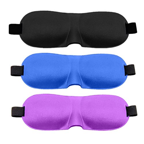 Eye Protector,AutumnFall 3D Eye Mask Shade Cover Rest Sleep Eyepatch Blindfold Shield Travel Sleeping Aid (3PCS, Multicolor) - Thumbnail 4
