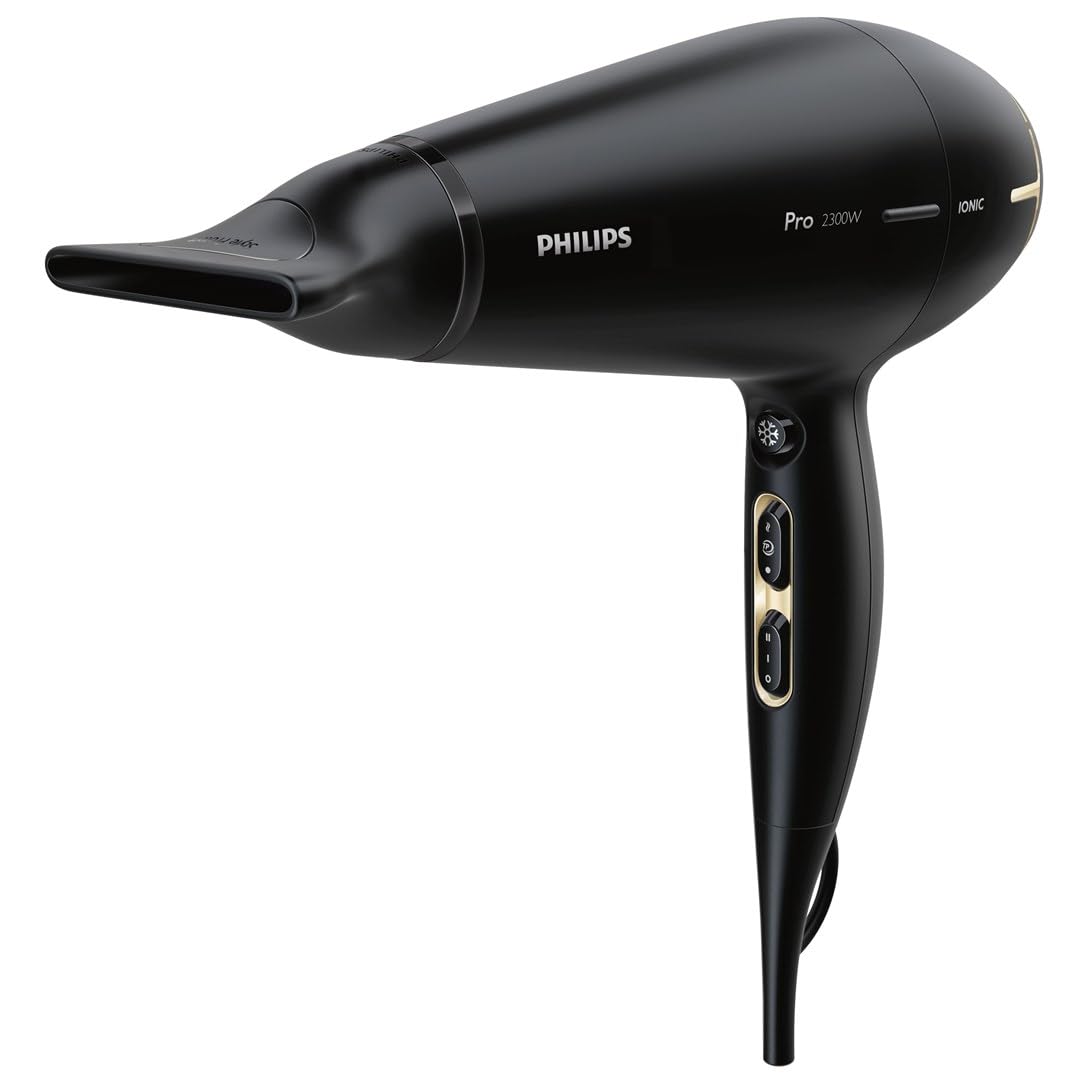Philips HPS920/00 Prestige Pro Hair Dryer for Professional Drying and Styling with 2 Styling Nozzles, 2300 W