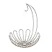 Spectrum Bloom Wire Small Fruit Tree & Basket (Satin Nickel) - Décor & Organizer for Kitchen, Fruit, Home, Countertop, Table, Dorm, & Apartment Hanging Storage