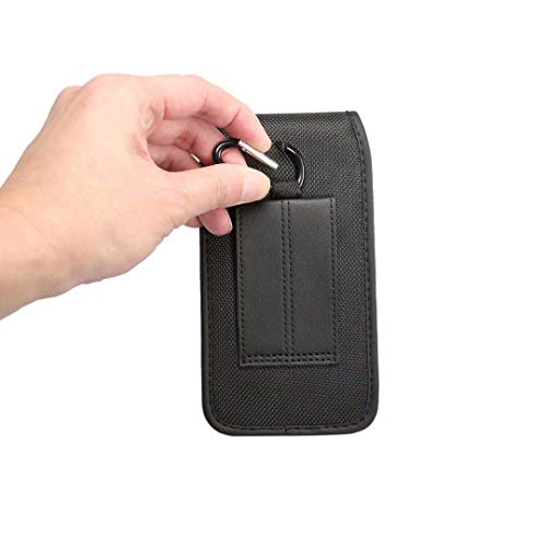 Mobiele telefoon riem Holster heuptas, mobiele telefoon heuptas voor mannen, 5.3"/6" universele verticale lederen flip cover telefoon riemclip case kaarthouder Pouch Carry portemonnee Fanny Pack met karabijnhaak lus - Image 6