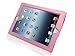 Bear Motion (TM) Genuine Leather Case for iPad 2 / iPad 3 (the New iPad) with 3-in-1 built-in Stand - Support Smart Cover Function (Pink)