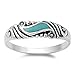 CHOOSE YOUR COLOR Sterling Silver Swirl Ring