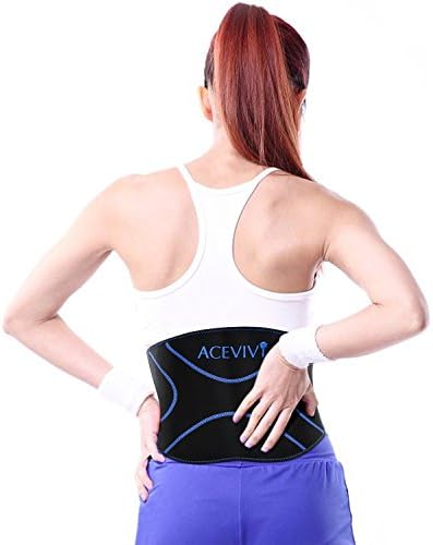 Guisee Waist Support Brace with Gel Cold&Hot Pack, Professional Ice Pack Cold Therapy for Aches, Swelling, Bruises, Sprains (for Waist)