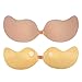BILYCAT Strapless Bra,Adhesive Backless Reusable Silicone Sticky Invisible Push Up Bra (Black+Nude1, Cup A/B)