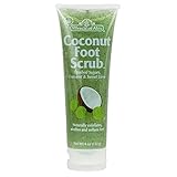 Coconut Foot Scrub with 25% UltraAloe 4 ounce tube.