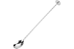 Long Handle Bar Spoon, 1Pc Stainless Steel Cocktail Spoon, Beverage Coffee Mixing Layering Tool with Long Handle for Bar, Coc