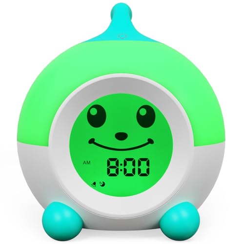 iHoo Ok to Wake Kids Alarm Clock, Toddler Sleep Training Clock with Touch Night Light, Nap Timer Gift for 2-9 Years Girls Boys
