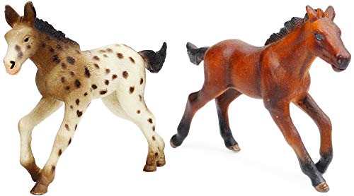 UANDME 8PCS Horse Toy Figures, Collectible Foal Figurines Set 2.5-3.5 Inches Tall - Thumbnail 4