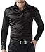 PAUL JONES Men's Luxury Long Sleeves Slik Like Dress Shirts CL5250