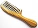 Myhsmooth Gsp-yb Wide Tooth Wood Handmade Natural Green Sandalwood No Static Comb with Rounded Handle with Aromatic Scent for Detangling Curly Hair and Gift(7.4