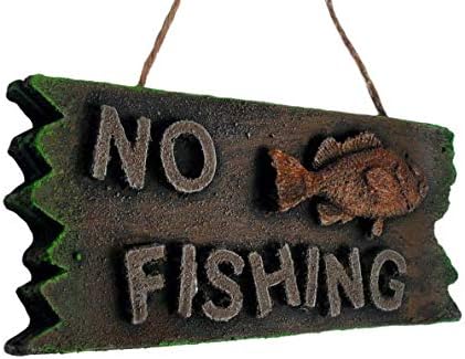 No Fishing. Fisherman Sign. Garden Plaque. Pond Sign. Fishing Gift. Fisherman Gift.