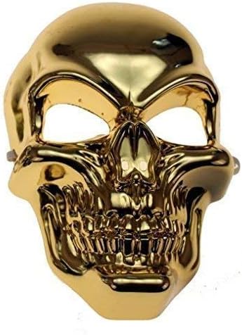 Gravidus Skull Mask Skull Skeleton Halloween Carnival Costume - Gold