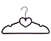 BriaUSA Clothes Hangers Heart Shaped Slim Flocked Hangers, Sturdy with Steel Swivel Chrome Hooks – Purple – Box of 20