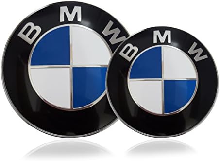 BMW Hood and Trunk Emblem Logo Replacement Set, 82mm and 74mm