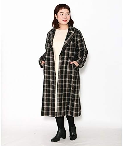Amazon アズノゥアズオオラカ As Know As Olaca 大きいサイズ ザクッとチェックco クロ 15 コート ジャケット 通販