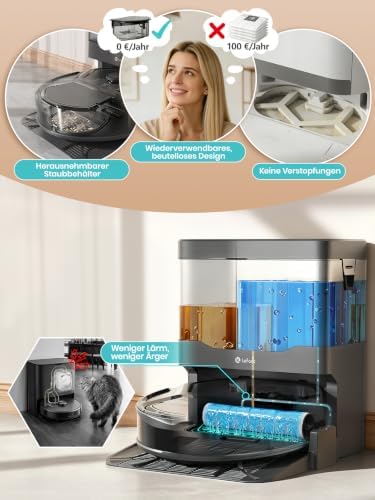 M210 PRO Omni Saugroboter mit Roller Wischfunktion