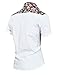 uxcell Men Short Sleeve Floral Print Button Down Slim Fit Shirt White M
