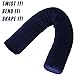 FY-Living Memory Foam Twist Pillow Roll for Neck, Lumbar or Legs, Shape Bendable, Navy Velour Cover