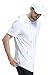 Bertte Mens Hipster Hip Hop Elong Longline Hoodie Side Zipper Short Sleeve T-Shirt, Solid Color White, Large