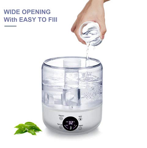 Umidificatore Ambiente Ultrasuoni, Tikitaka 3L Umidificatore e Telecomando, Umidificatore Ultrasuoni Silenzioso Modalità di Umidità Costante, Timer, 3 Nebbia Regolabile per Casa, Ufficio, Yoga, ECC