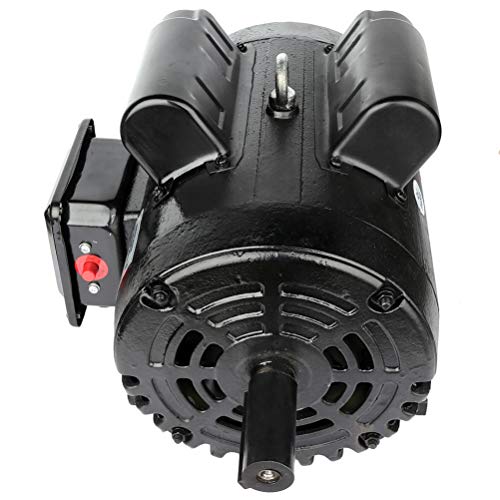 ECCPP 5 HP Single Phase Air Compressor Electric Motor 184T Frame 60 HZ Frequency 1750 RPM 28.5-27.0 A 1-1/8" Keyed shaft - Thumbnail 4
