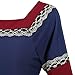 Parlsdy Womens Irish Medieval Dress Renaissance Costume Retro Gown Cosplay Costumes Fancy Long Dress Navy-L