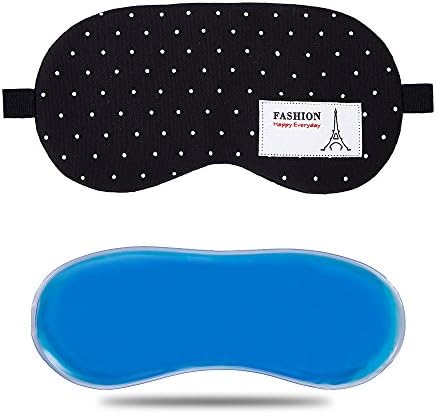 VCGEO Sleep Mask,Hot &amp; Cold Therapy for Insomnia, Puffy Eyes &amp; Dark Circles,Black