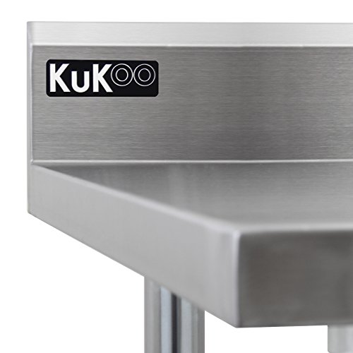 KuKoo Gastro Catering Edelstahl Arbeitstisch Küchentisch Zubereitungstisch Gastrotisch Gastronomie 90cm H x 183cm L x… – Bild 8
