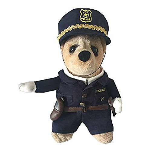 Lifeunion Novelty Cospaly Pet Dog Cat Costume Cool Police Uniform with Hat Cute Pet Policeman Outfit Jacket Clothing