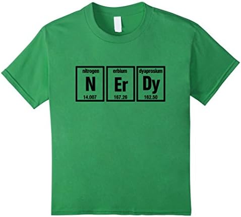 Kids Periodic Nerdy Science Chemistry T-shirt, Funny Nerd Science 10 Grass