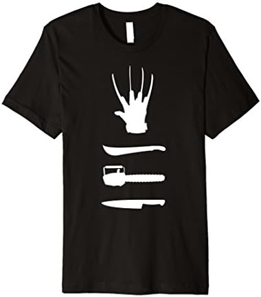 Mens Halloween Weapons Shirt Horror Movie Buff T-Shirt Large Black