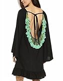 MiYang Women Tassel Backless Beach Bikini Cover up Dress Swimsuit