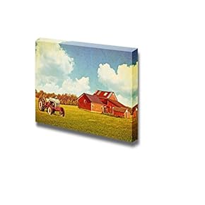 Traditional Country Farm in Vintage Retro Style Wall Decor