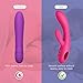 UTIMI Rabbit Vibrator Rechargeable Clitoral Stimulator Waterproof G-spot Massager with Orgasm 15 Modes Adult Sex Toys for Women Red