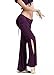 ZLTdream Women's Belly Dance Slit Pants Milk Silk