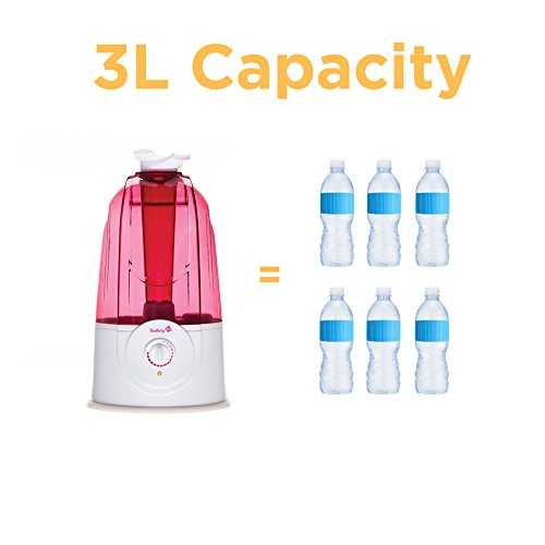 Safety 1st Ultrasonic 360 Degree Cool Mist Humidifier, Pink