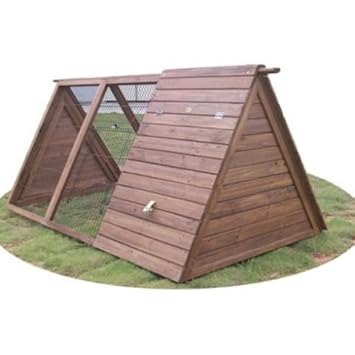 Poulailler Clapier Triangulaire Unique Avec Un Toit En Bois Run Et