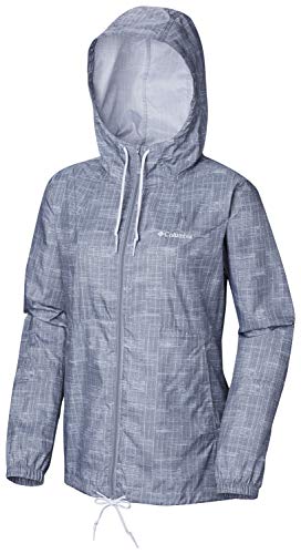 Columbia Women's Flash Forward Printed Windbreaker, Tradewinds Grey Ikat, Medium