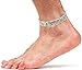 Smarter LifeStyle Elegant Titanium Magnetic Anklet for Men and Women - Adjustable Bracelet Length with Sizing Tool for Perfect Fit, Magnetic Ankle Bracelet (Silver)