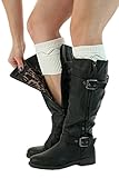 Best Selling Knit Boot Cuffs Crossover Pattern Boot Toppers by Modern Boho