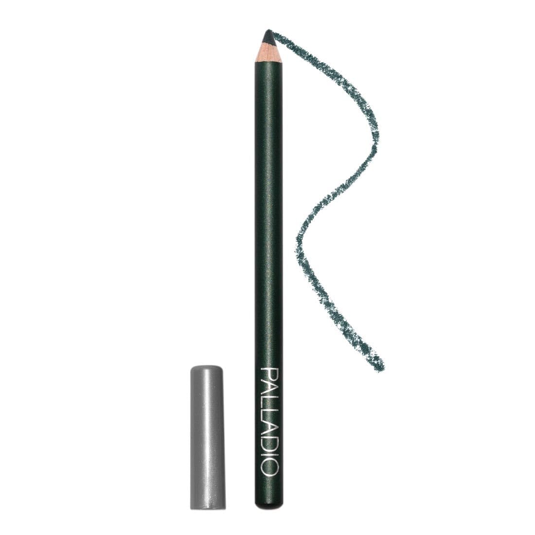Palladio Wooden Eyeliner Pencil, Thin Pencil Shape, Easy Application, Firm yet Smooth Formula, Perfectly Outlined Eyes, Contour and Line, Long Lasting, Rich Pigment, Dark Green